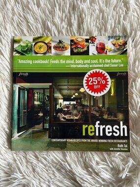 refresh Vegan Cookbook by Ruth Tal - Green Cover, Fresh Toronto Restaurant
